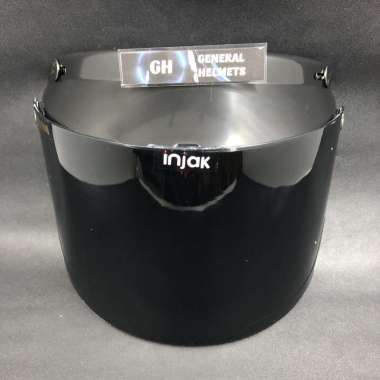 KACA HELM RETRO DATAR FLAT RAINBOW SILVER CLEAR SMOKE BOGO INJAK COATING Smoke