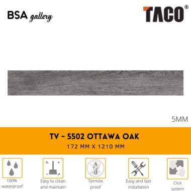 TACO SPC 5MM TV 5502 OTTAWA OAK / LANTAI KAYU VINYL CLICK SYSTEM