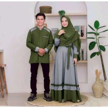 Cp Zendaya couple muslim gamis couple baju couple muslim Koko lengan panjang gamis pesta gaun set mu