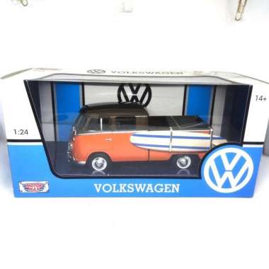 diecast miniatur mobil VW volkswagen kombi pick up 1:24 mainan besi