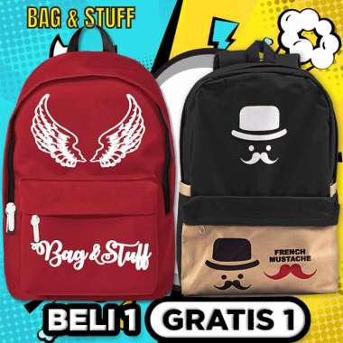 BELI 1 GRATIS 1 - BELI 1 WINGS TAS RANSEL ANAK KARAKTER + GRATIS 1 FRENCH RANSEL SEKOLAH WARNA ACAK 