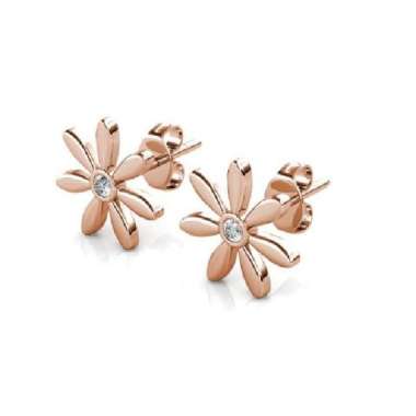 Petra Earrings - Anting Crystal by Her Jewellery - Rose Gold