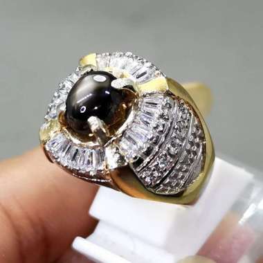 Batu Cincin Bangsing Kresnadana Black Safir 100% Asli Hitam