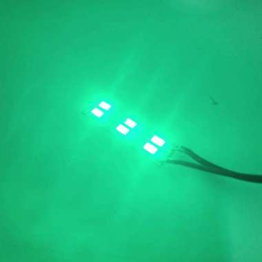 Led Module PCB 6 mata SMD 5730 DC 12V 2 Watt 4cm Hijau