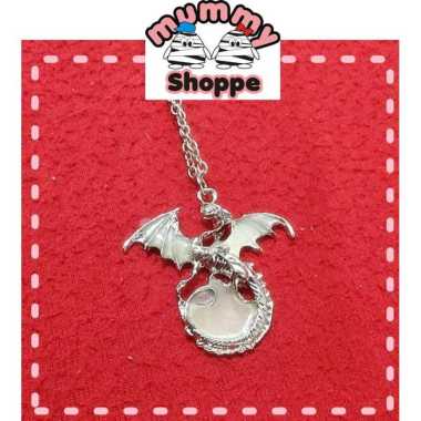 Kalung Naga Norwegia Hagrid Hogwarts Silver Color