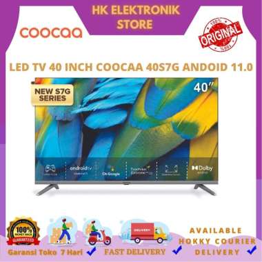 LED TV 40 INCH COOCAA 50S7G SMART ANDROID 11.0 ANTI FLICKER SCREEN HD USB GARANSI RESMI [PROMO]