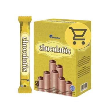 Promo Harga CHOCOLATOS Wafer Roll Cokelat per 20 pcs 16 gr - Blibli