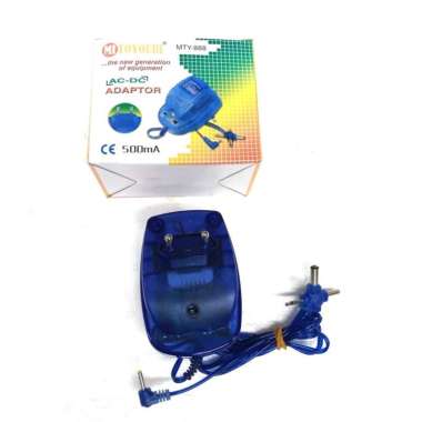 Adaptor Multi/Universal Volt 1.5/3/4.5/6/7.5/9/12v (500ma) Transparan