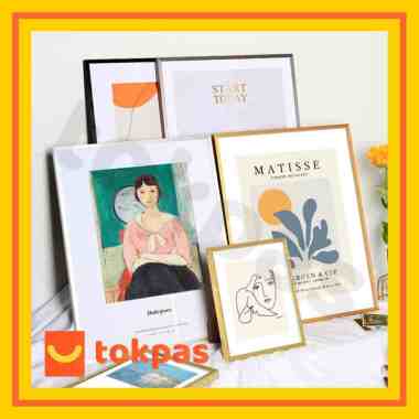 Bingkai Pigura Ijazah Sertifikat Frame Foto Ukuran A4 21x30 cm Naoko Silver