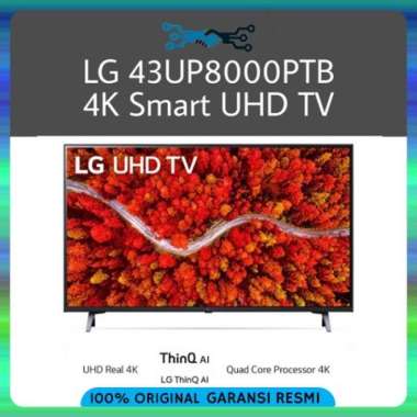 Smart TV UHD 43Inch - ThinQ AI - LG 43UP8000PTB UP8000 4K 43up8000