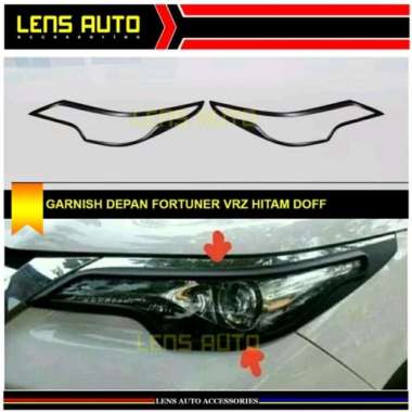 GARNISH LAMPU DEPAN FORTUNER 2016 UP - HITAM DOFF