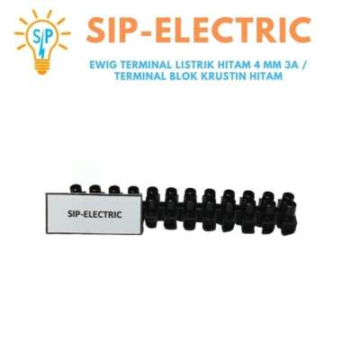 EWIG TERMINAL LISTRIK HITAM 4 MM 3A / TERMINAL BLOK KRUSTIN HITAM