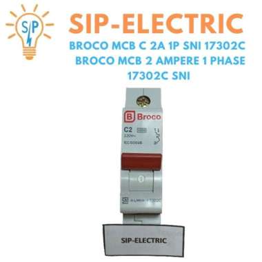 BROCO MCB C 2A 1P SNI 17302C / BROCO MCB 2 AMPERE 1 PHASE 17302C SNI
