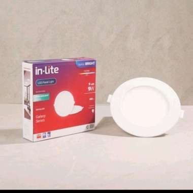 in lite lampu led panel 9 watt bulat IB(tanam)