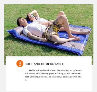 Kasur Lipat Matras Kemping Camping Bed Double Air Bed dual bantal angin Outdoor Inflatable foldable 