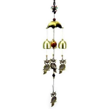 Lonceng Angin Burung Hantu 6 Lonceng Genta Angin 6 Bell Owl Wind Chime 3 lonceng