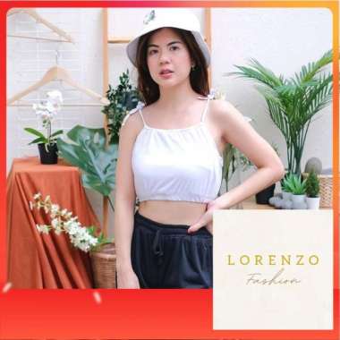 Tank Top Wanita Vadadi Tank Top Crop Wanita Atasan Wanita Korea Putih