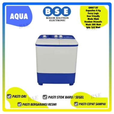MESIN CUCI AQUA QW 871XT | AQUA 2 TABUNG QW-871XT | MODE HIJAB AQUA