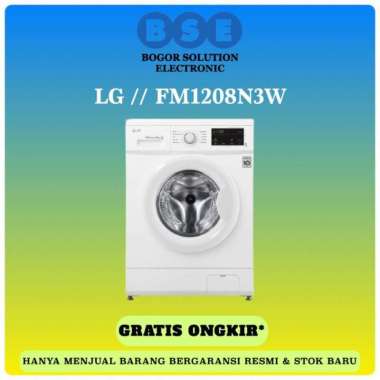 LG MESIN CUCI FRONT LOADING 8KG | PROMO MESIN CUCI 8 KG | FM1208N3W