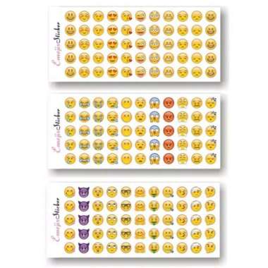 Stiker Emoji Emoticon Sticker 1 set 3 lembar emot