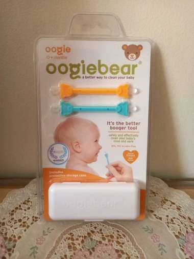 Oogiebear Baby Booger Picker with Case (2-Pack, Orange & Seafoam)