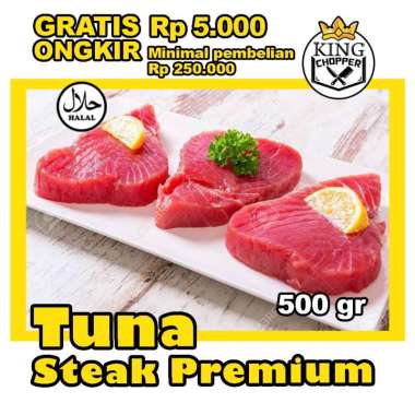 TUNA STEAK FROZEN PREMIUM FRESH MURAH BEKU BEKASI DAGING IKAN SEAFOOD POTONG FILLET Steak 500 gram