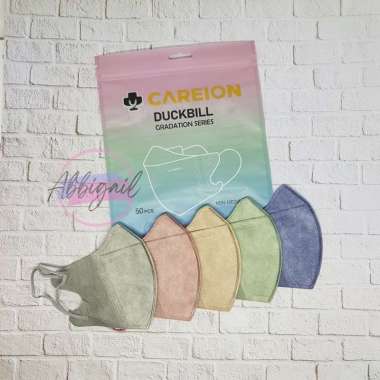 Masker Duckbill Careion isi 50 pcs Mix WarnaMASKER CAREION DUCKBILL EMBOS FULL COLOUR SERIES ISI 50P