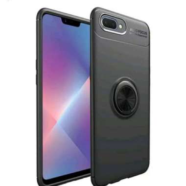 Case Oppo A1K Auto Focus Ring Kickstand Soft Case Casing