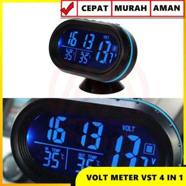 VOLT METER VST VOLT METER DIGITAL 4 IN 1 MOBIL JAM SUHU LUAR DALAM
