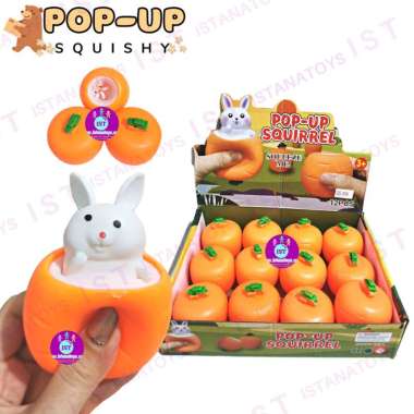 Mainan Squishy Pop up Animal Kelinci / Squishy Anti stress Kelinci