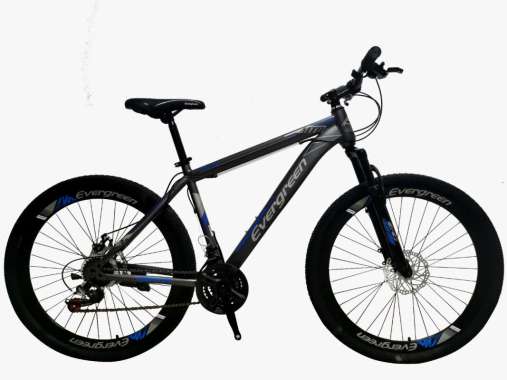 Sepeda MTB 27.5 inc Evergreen Ranger 585 Hitam Emas Kelabu Biru