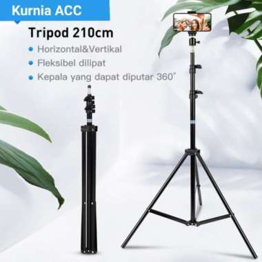 tripod hp dan kamera 2 meter / tripod 2 meter / tripod kamera + holder multycolour