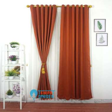 Gorden Embos, Gorden Jendela, Gorden Pintu, Gorden Polos Orange