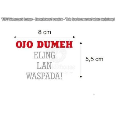 Stiker Motor Mobil Ojo Dumeh Kata Jawa Spakbor Batok Cutting Sticker