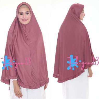 Promo Jilbab Kerudung Khimar Syar'i Bergo Jumbo Rempel coklat tua
