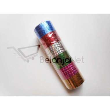 Isolasi/Selotip/Solatip Hologram Warna (isi lebih banyak/lebih tebal) [1 LUSIN]