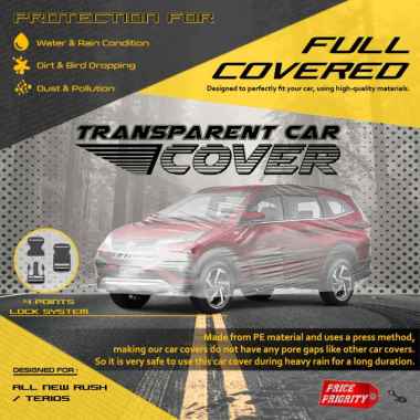 Body Cover Sarung Mobil Plastik ALL NEW RUSH TERIOS Tebal Anti Air WATERPROOF