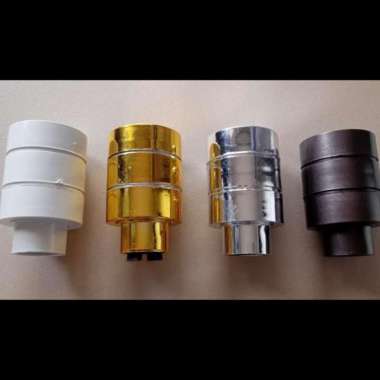 Tutup Batang Rel Gorden Bulat Rollet Minimalis End Cup Gold