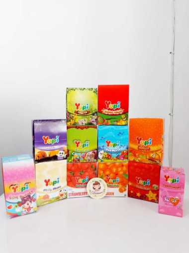 aneka permen jelly yupi aneka rasa bentuk permen jelly kenyal yupi jelly rasa buah sekotak isi banya