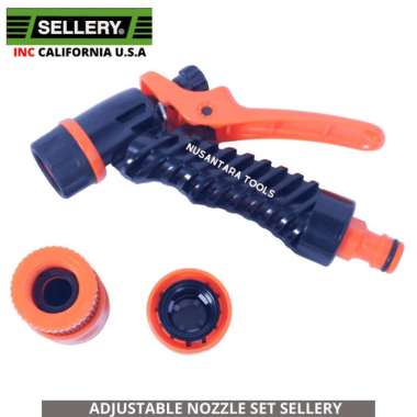 Sellery Semprotan Air Adjustable Nozzle Hose SET Hose Nozzle 3/4 Inch