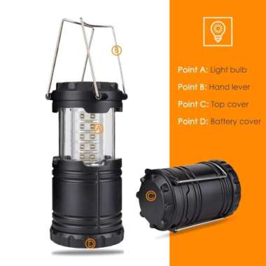 Lampu 30 Led Emergency Untuk Kemah Camping Mati Listrik Baterai Aaa