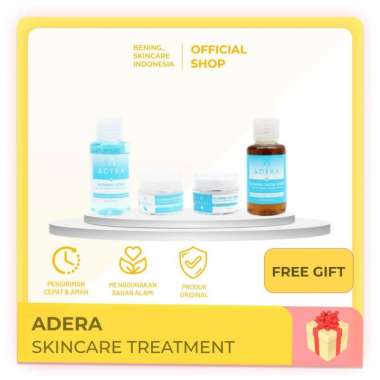 Adera Skincare | Paket Adera Cream, Facial Wash, Toner | Wajah Glowing Cerah Bersih Bebas Jerawat Kusam Flek Bintik Hitam Not Specified
