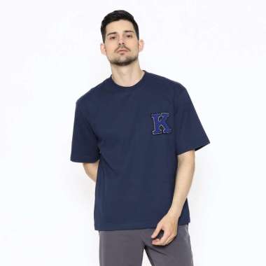 Kasual Kaos Navy Super K Oversized Tee Biru Tua XXL