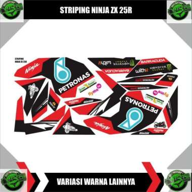 DECAL DEKAL STIKER Striping Sticker Lis KAWASAKINinja zx 25R/ PETRONAS 1 Merah