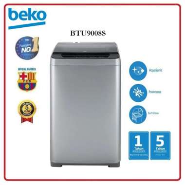 Beko Mesin Cuci Top Loading Silver - BTU9008S/SL