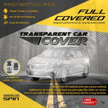 Body Cover Sarung Mobil Plastik CHEVROLET SPIN Tebal Anti Air WATERPROOF