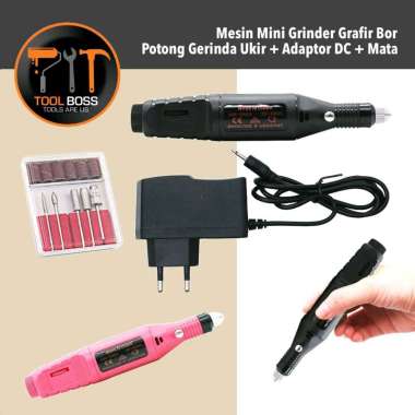 MESIN MINI GRINDER - BOR POTONG GERINDA UKIR + ADAPTOR DC MATA