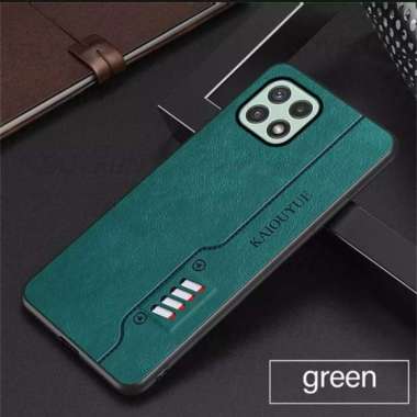 CASE KULIT SAMSUNG A22 5G CASING KULIT SLIM KAIOUYUE DESAIN ORIGINAL Hijau