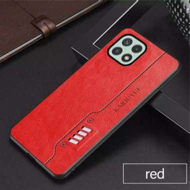 CASE KULIT SAMSUNG A22 5G CASING KULIT SLIM KAIOUYUE DESAIN ORIGINAL Merah