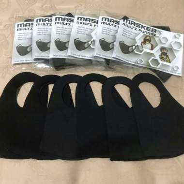 Masker kain scuba bahan premium lembut hitam